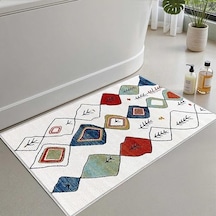 Monnhein 2'li Set Banyo Paspası, Yumuşak Banyo Halısı, Kaymaz Dot Tabanlı, Su Emici, Makinede Yıkanabilir - 50x60-60x100 Cm 2li