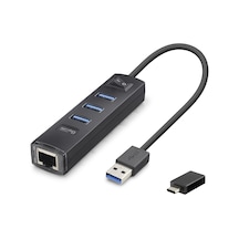 Usb Type-c 3.2 Gen1 Hub Ethernet Gigabit 4 Port Siyah Rj4503