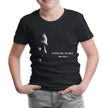 Atatürk - Fikirler Ölmez Siyah Çocuk Tshirt