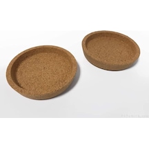 Dutis 2&apos Li Set Bardak Altlığı "365+" Kahve Kupası, Çay Fincanı Ve Evrensel Bardaklar İçin Cam Altlık, Çap 10 Cm, Mantar 1