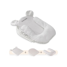 Sunveno U Şekilli Bebek Yastığı + 10 & 15 Eğim Pedi, Polimer Dolgu, Anti-dökülmeli Yastık Kılıfı Çok Renkli