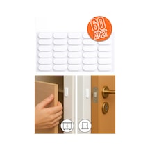 60'lı Yapışkanlı Beyaz Eva Dolap Çekmece Kapağı Ses Stoperi Tamponu Koruyucu Engelleyici 22 Mm Oval Diğer