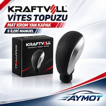 Kraftvoll Peugeot Citroën Uyumlu 5 İleri Mat Krom Spor Vites Topuzu