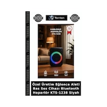 Özel Üretim Eğlence Aleti Bas Ses Cihazı Bluetooth Hoparlör Kts-1238 Siyah