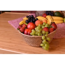 Bambum Oser - Yuvarlak Hasır Sepet 34 Cm