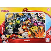 +3 Yaş Mickey Mouse Kahramanlar 24 Parça Frame Puzzle (Ks Games)