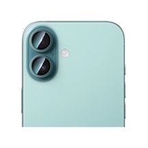 İphone 16 Plus Uyumlu Caseworld Alloy Serisi Oleofobik Anti Reflective Kamera Lens Koruyucu Yeşil