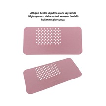 Keçe Masa Üstü Mouse Pad Ve Bilgisayar Düzenleyici 70x32 Cm Antibakteriyel Mat, Doğal Keçe Mat, Masa Koruyucu Altlık, Ofis Ve Ev İçin Minimalist Tasarım Açık Pembe Beyaz - Çok Renkli
