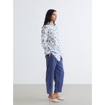 Lcw Modest Mavi Beli Lastikli Kadın Pantolon