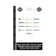 Delux Serisi Göl Tuzlu Su Atçek Zipbaits Skinny Pop Floating 130mm 24gr Maket Balık