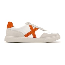 Sneaker Günlük Kadın Rc-25y-006-m44 John May Beyaz Cilt-oranj Süet Beyaz Cilt-oranj Süet Beyaz - Turuncu