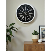 Elegance White 40 Cm Metal Duvar Saati Çok Renkli