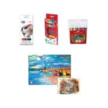 Yaz Tatili Boyama Seti- Pastel-kuru-keçeli Boya Ve Resim Defteri