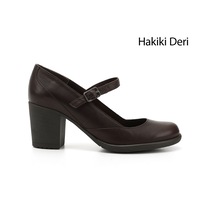 Gönderi(R) Gönderi R Kadın Kahve Antik Kalın Topuklu Mary Jane Hakiki Deri Ayakkabı Gdza13424136 Kahve
