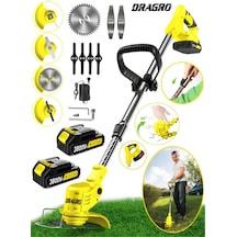 Dragro Alman DRGM3800 Eco Pro 2 Akülü S 3800 VF 20 AH Teleskopik Uzatmalı Çim Biçme Makinesi