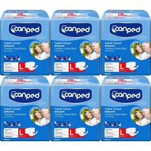 Canped Hasta Bezi Yetişkin Belbantlı Tekstil Yüzey L Large 84adet L