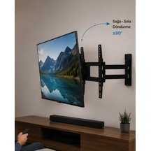 Ers Lcd Led Tv Duvar Atı Çift Kollu Hareketli Askı Sistemi