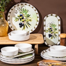 Perotti Olives 14 Parça Seramik 6 Kişilik Kahvaltı Takımı Çok Renkli