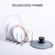 Vapur Rafı Korozyon Önleyici Yaratıcı Katlanabilir Tencere Kapağı Standı Kaşık Plaka Tutucu