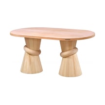 Masifart Ases 160 Lık Piton Oval Masa Cilasız Ham Ham