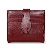 Genel Markalar Vaulto Gerçek Deri Unisex Kartlık Bordo