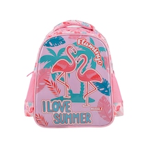 Muggle Anaokul Çantası Flamingo Rose Mu-7235 Çok Renkli