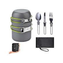 Ultra Hafif Kamp Tencere Seti Yeşil Yeşil