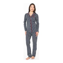 U.S. Polo Assn. Kadın Pamuklu Lisanslı Pijama Takımı 20138 Lacivert