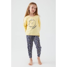 Roly Poly 3063 Pomme Apple Kız Çocuk Uzun Kol Pijama Takım Sarı