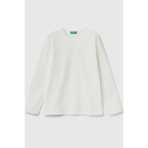 United Colors Of Benetton Kj Uk Basic T-shirt- Krem United Colors Of Benetton Kj Uk Basic T-shirt- Krem