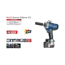Cmc3921 Akülü Somun Sıkma Makinesi 21v 850 Nm Tork 1/2