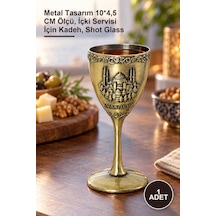 1 Adet Yöresel Metal Kadeh Bardak Metal Tasarım 10 4,5 Cm Ölçü, İçki Servisi İçin Kadeh, Shot Glass