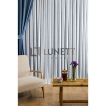 Lina01 Sık Pileli 1x3 Tül Perde Salon Balkon Mutfak Tülü, 600 X 240 Çok Renkli