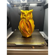Gold Renk Baykuş Figürü Hediyelik Doğal Modern Tasarım 14cm
