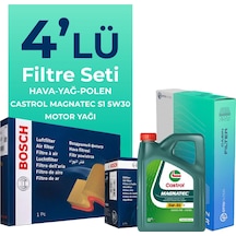Bosch Fiat Punto Evo 1.3 Dizel Filtre Bakım Seti Castrol Motor Yağlı Euro 5 (2008-2015) 4 Lü