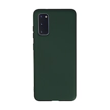 Samsung Galaxy Uyumlu S20 Kılıf Nano İçi Kadife Silikon - Koyu Yeşil Bz8683140257880