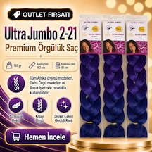3 Paket / Afrika Örgüsü Ve Rasta İçin Sentetik Ombreli 2/21 - Ayho-892941 Karışık - Çok Renkli