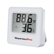 Thermopro Tp157w İç Mekan Sera, Dolap, Bebek Odası Hassas Sıcaklık Ve Nem Ölçer Mini Termometre