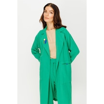Keten Kumaş Ceket Pantolon Takım Yeşil-yeşil