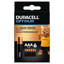 Duracell Optimum AAA Alkalin İnce Kalem Piller 1.5 V LR03/MN2400 6’lı Paket