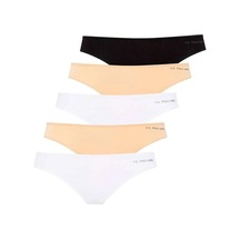U.s. Polo Assn. Kadın 5'li Kıl Lastikli Slip Siyah-beyaz-ten-beyaz-ten 001 Çok Renkli 40