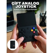 Mey İthalat 3.5 İnç Ips Ekran Retro Oyun Konsolu 64gb Dahili Hafıza Çift Analog Joystick Taşınabilir El Konsolu