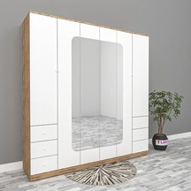 6 Kapılı 6 Çekmeceli Gardırop Suntalam Antrasit