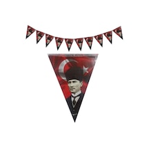 1 Adet 23 Nisan Türk Bayraklı Atatürk Baskılı Flama Süs 23 Nisan 1 Adet 23 Nisan Türk Bayraklı Atatürk Baskılı Flama Süs 23 Nisan