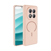 Xiaomi Redmi Note 14 Pro 4g Kılıf Magsafe Destekli Kamera Korumalı Yumuşak Silikon Pazarplus Rose Pembe