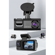 3 Kameralı Dashcam Araç İçi Kamera Ön Arka İç Görüşlü Oto Kamera