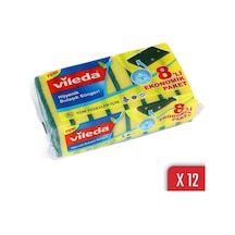 Vileda Düz Hijyenik Bulaşık Süngeri Yeşil 12 x 8 Adet
