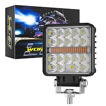 Off Road Çakarlı Drl Gündüz Led Kare Çalışma Lambası Ve Sis Farı