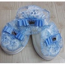 Birolgaye Lohusa Terlik Taç Takımı Kral Taç Mavi