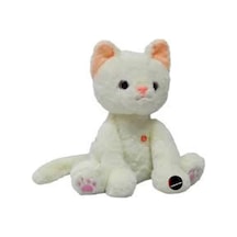Miyavlayan Sesli Kedi Peluş Oyuncak Oturan Tombul Kedi 35 Cm Beyaz Miyavlayan Sesli Kedi Peluş Oyuncak Oturan Tombul Kedi 35 Cm Beyaz
